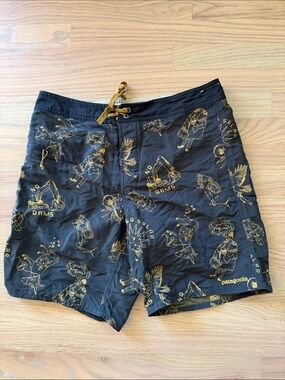 Patagonia Free Rivers Board Shorts Men’s 32 Rare Allover Print Surf Swim Trunks